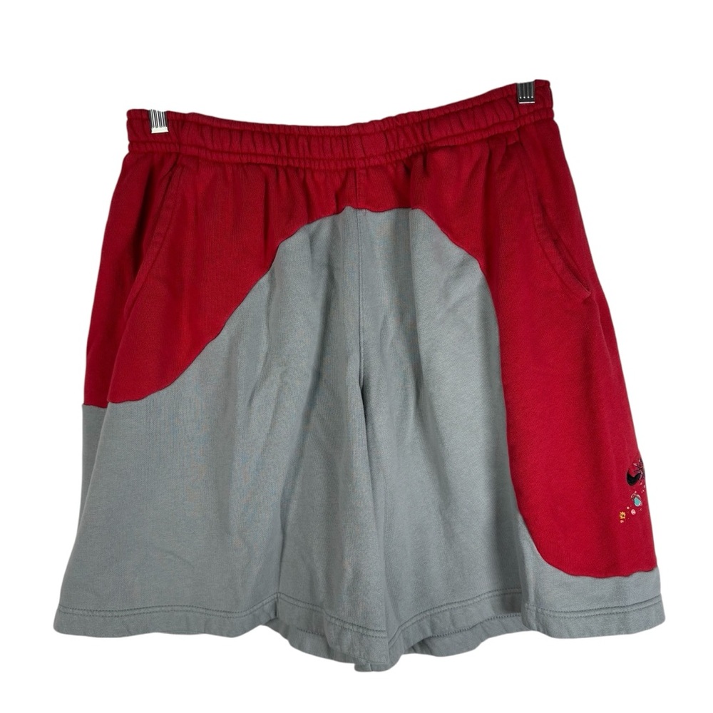 Nike Mens 2XL Pull On Stretchy Lounge Shorts Space Gray Red XXL Snap Button